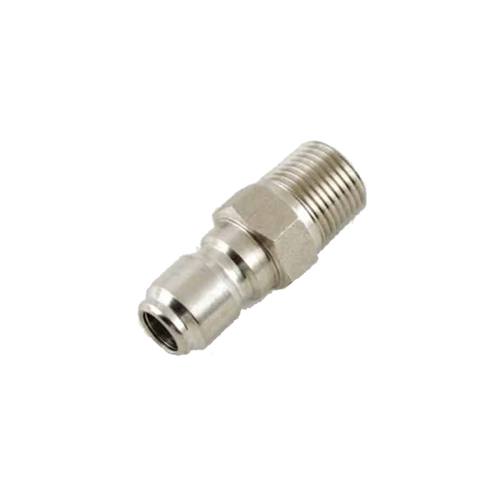 Quick Connect Plug, Stainless Steel 3/8" Male (MPT)